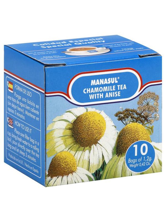 1853 - Manasul Chamomile Tea ( Manzanilla ) - 10 Bags (Pack of 24) - Box:  - Loc: M1