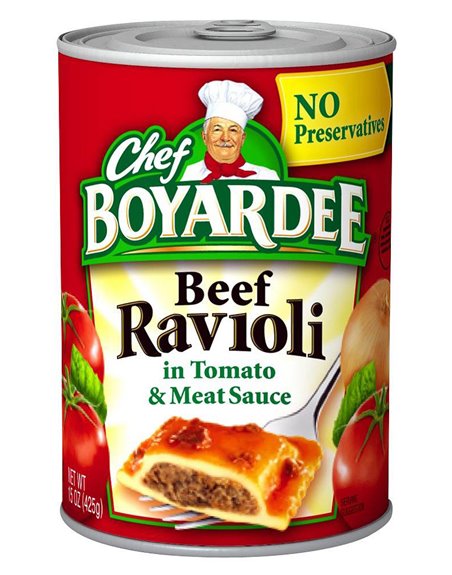 1927 - Chef Boyardee Beef Ravioli - 15 oz. (Pack of 24) - Box:  - Loc: H8