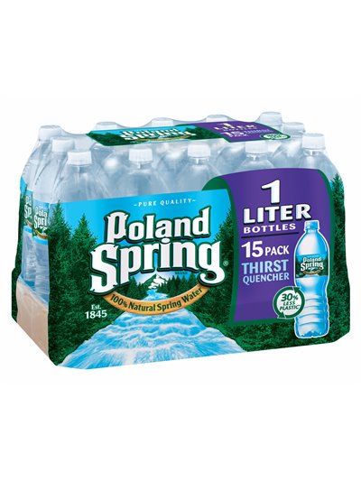 2066 - Poland Spring Water - 1 Lt. (15 Pack) - Box:  - Loc: G13-F13
