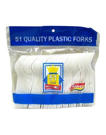 2383 - Plastic Forks - 48 Pack/ 51ct - Box:  - Loc: A10