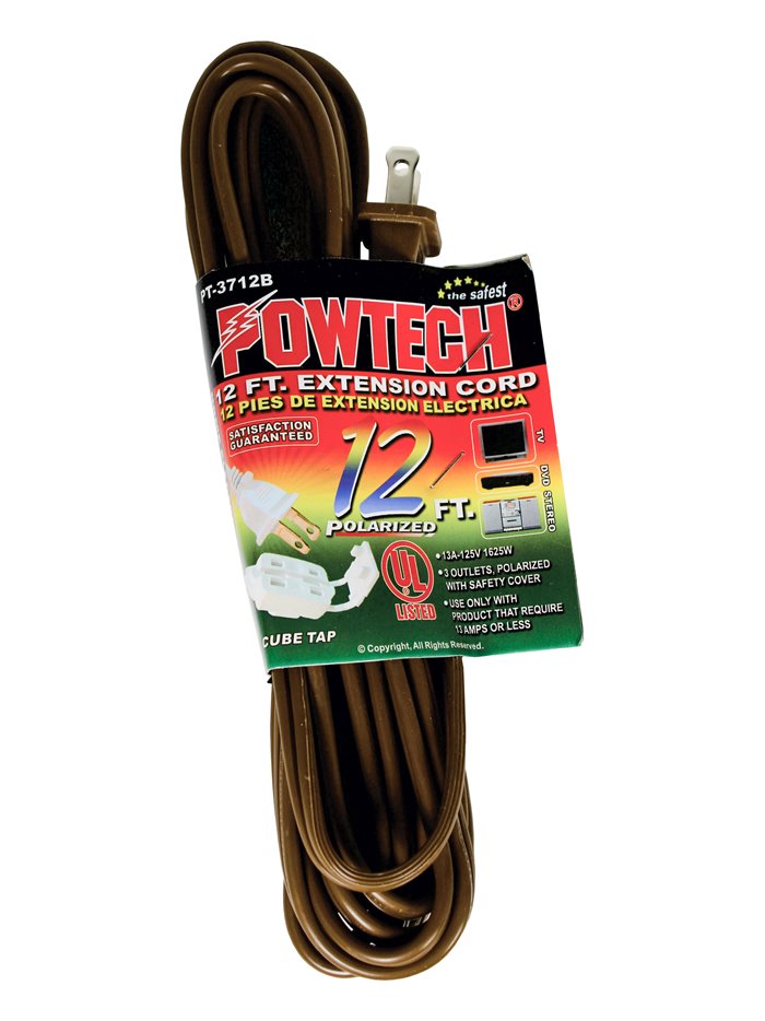2405 - Extension Cord, Brown - 12 ft. - Box:  - Loc: I10