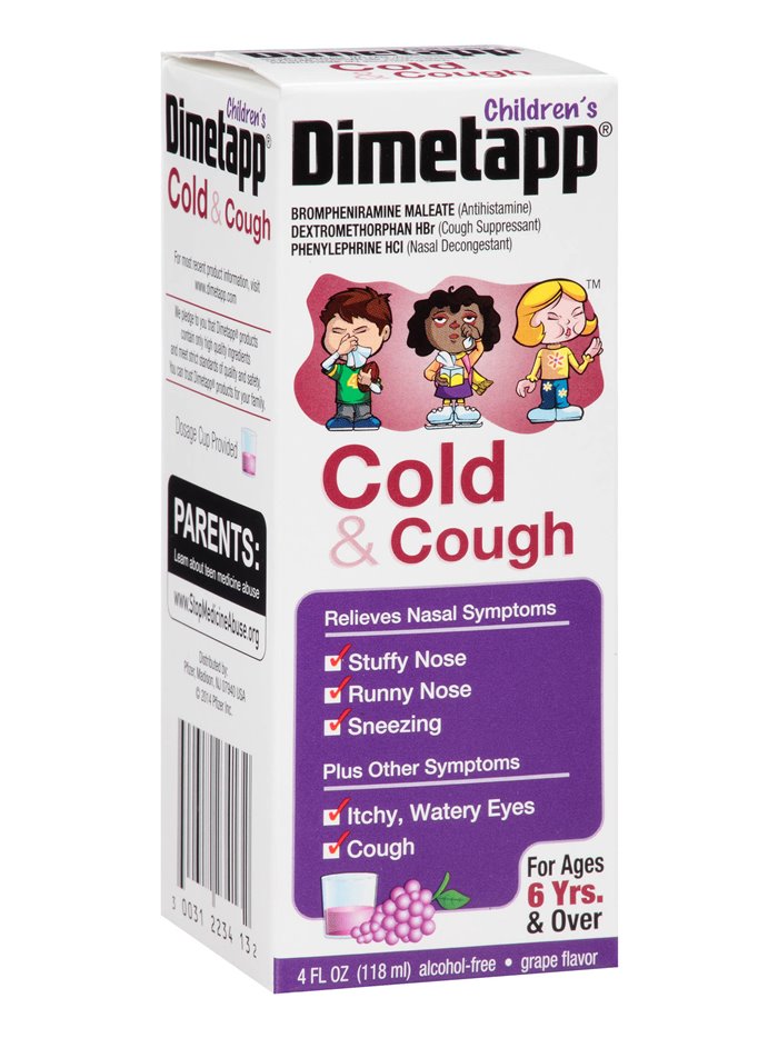 2436 - Dimetapp Children's Cold & Cough - 4 fl. oz. - Box:  - Loc: K3