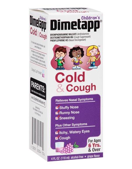 2436 - Dimetapp Children's Cold & Cough - 4 fl. oz. - Box:  - Loc: K3