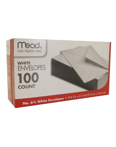 2689 - Mead White Envelope Small - 100ct - Box:  - Loc: J6