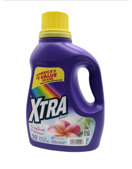 28754 - Xtra Laundry Detergent, Tropical Passion  - 57.6 fl. oz. (Case of 6). 20508782 - Box:  - Loc: C11