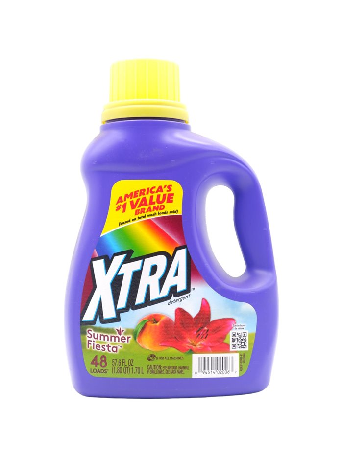 28755 - Xtra Laundry Detergent, Summer Fiesta  - 57.6 fl. oz. (Case of 6). 20508787 - Box:  - Loc: C11