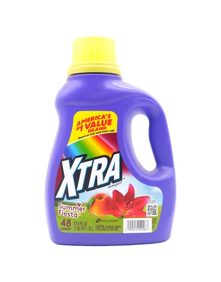 28755 - Xtra Laundry Detergent, Summer Fiesta  - 57.6 fl. oz. (Case of 6). 20508787 - Box:  - Loc: C11