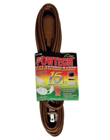 3046 - Extension Cord, Brown - 15 ft. - Box:  - Loc: I10