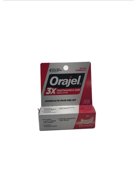 28758 - Orajel 3X Medicated Instant Pain Relief, Gel - 0.25 oz. - Box:  - Loc: F1
