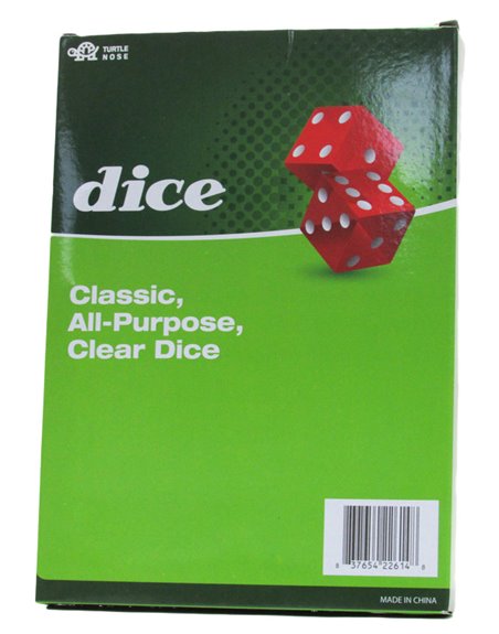 3118 - Dice Classic All Purpose, Clear Dice - 24ct - Box:  - Loc: J5