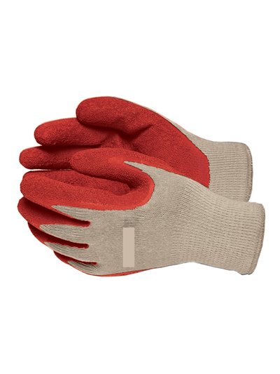 3250 - Gloves Work With Latex Coated, Red - 10 Pack - Box:  - Loc: I11