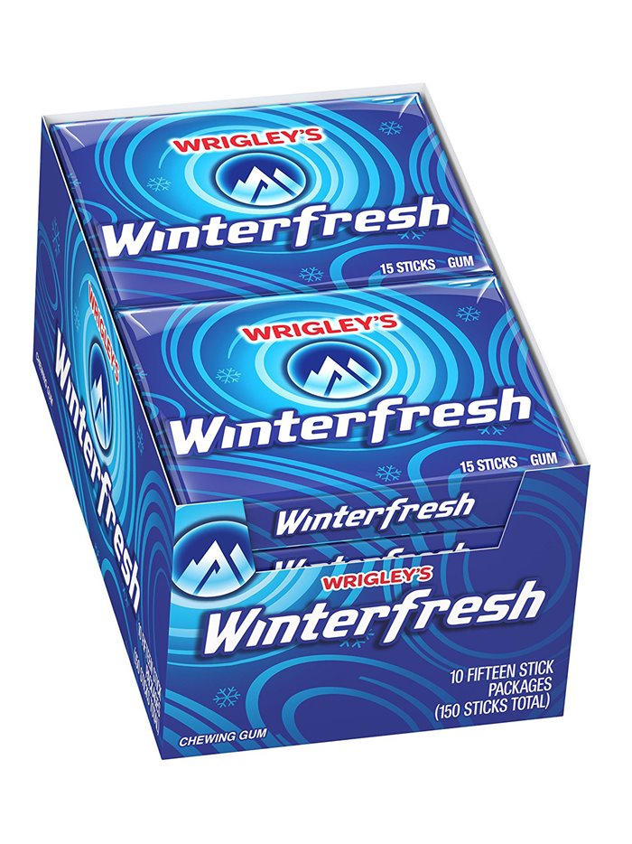 8299 - Wrigley's Winterfresh Gum - 10 Pack - Box:  - Loc: N1