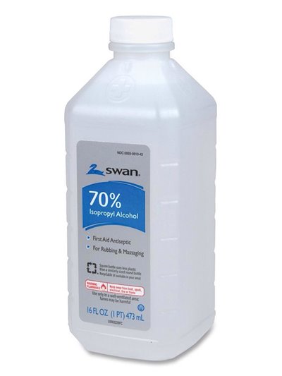 3467 - Swan 70% Isopropyl Alcohol ( Clear ), 16 fl. oz. - (Case of 12) - Box:  - Loc: J3