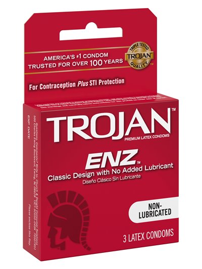 3606 - Trojan ENZ Non-Lubricated ( Red ) - 6 Pack/3ct - Box:  - Loc: K11