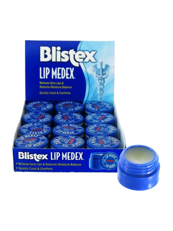 3810 - Blistex Lip Medex 0.25 oz. (Blue) - 12ct. 4/24 - Box:  - Loc: K1