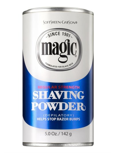 3952 - Magic Shaving Powder, Blue - 5 oz. - Box:  - Loc: K12