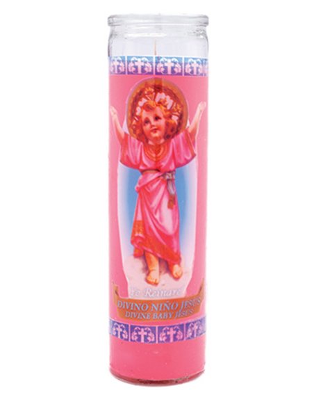 8356 - Candle Divine Child Pink - (Case of 12) - Box:  - Loc: H11