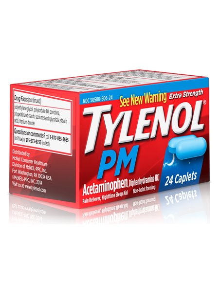 4880 - Tylenol PM Extra Strength - 24ct - Box:  - Loc: K2