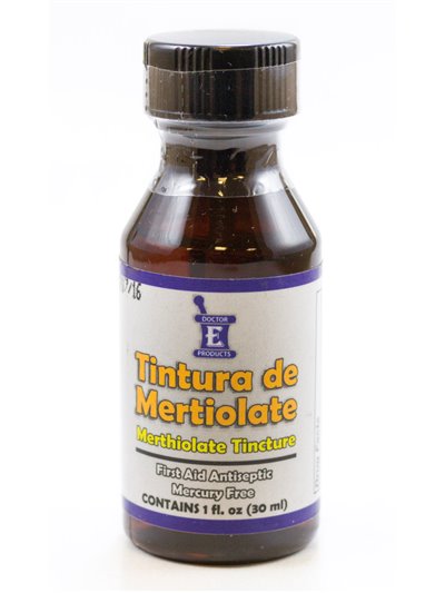 4909 - Merthiolate Tincture, 1 fl oz - Box:  - Loc: O1