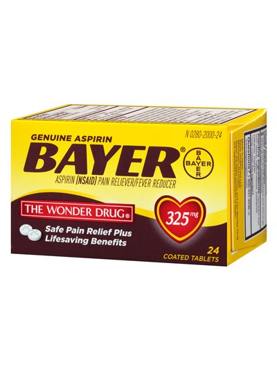 4995 - Bayer Aspirin 325mg - 24 Tabs - Box:  - Loc: K1