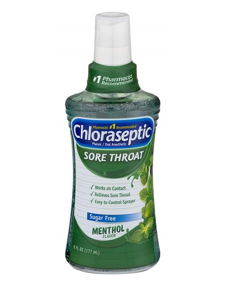 5073 - Chloraseptic Spray, Menthol ( Green ) - 6 fl. oz. - Box:  - Loc: K4
