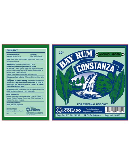 5173 - Constanza Bay Rum Antiseptico - 12 fl. oz. - Box:  - Loc: I3
