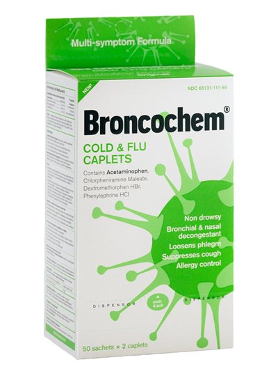 5222 - Broncochem Cold & Flu - 50/2's - Box:  - Loc: K3