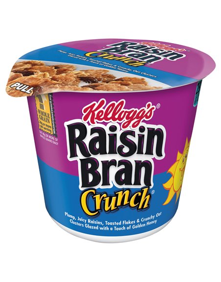5468 - Kellogg's Raisin Bran Crunch Cereal Cups - 6 Pack - Box:  - Loc: E5