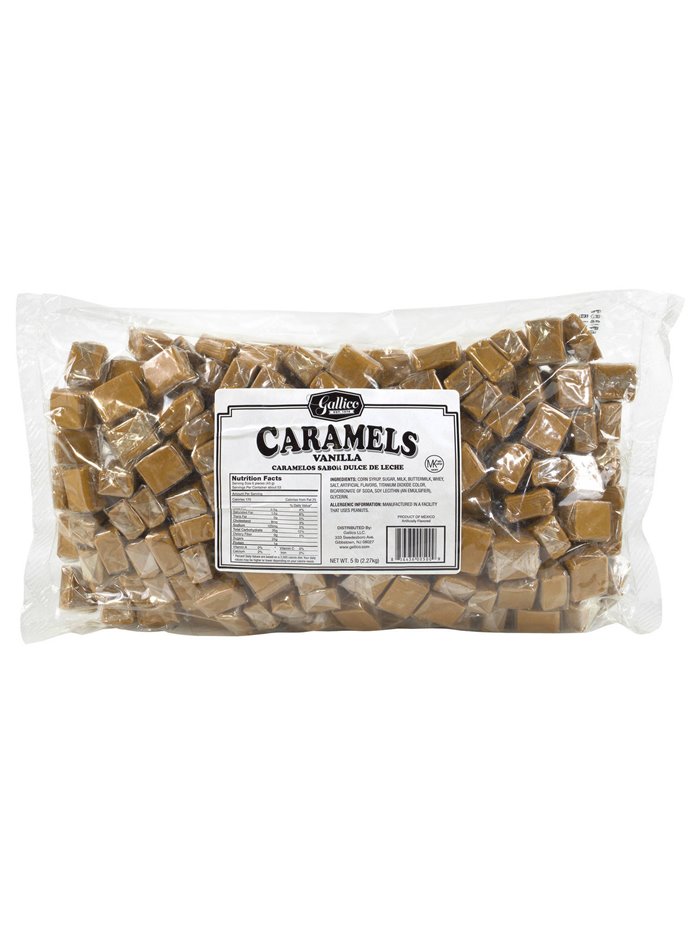 6857 - Caramels Vanilla Gallico - 5 lb. Candyman's - Box:  - Loc: L8