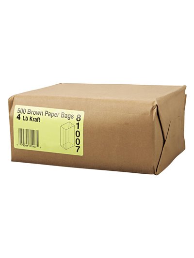 6901 - Paper Bags 4 - 500ct - Box:  - Loc: N7