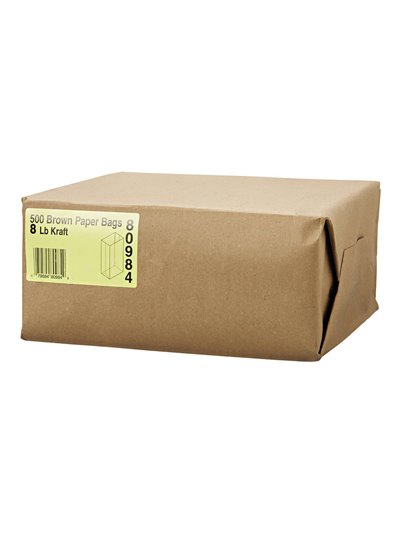 6910 - Paper Bags 8 - 500ct - Box:  - Loc: N7