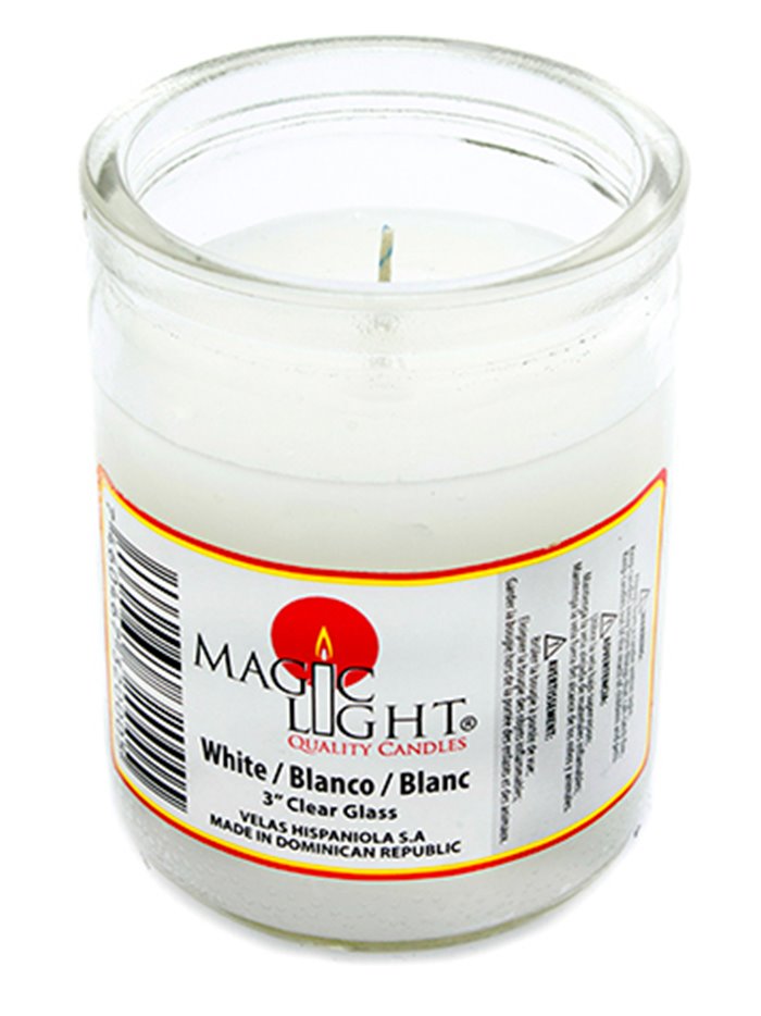 8672 - Magic Light 50 Hrs Candle 3.5" White - 24 Count - Box:  - Loc: H13