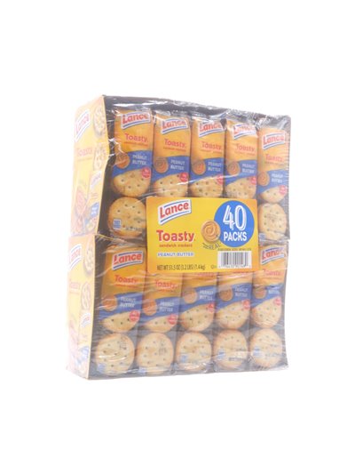 29252 - Lance Toasty Peanut Butter Sandwich Crackers - 40ct - Box:  - Loc: F6