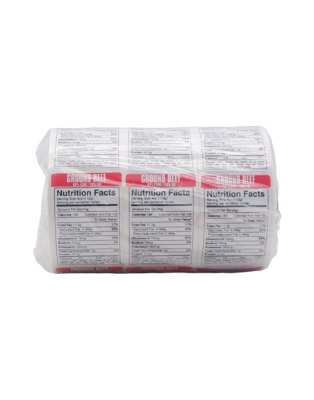 27563 - Label Ground Beef 90%Lean10%Fat 3pk - Box:  - Loc: 
