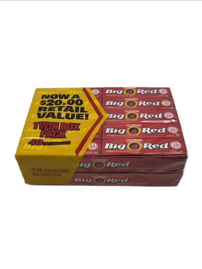 27575 - Wrigley's Big Red Gum 50cents - 40 Pack - Box:  - Loc: N3