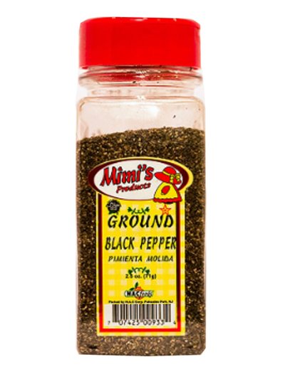 8730 - Mimi's Ground Black Pepper, 3 oz. - (Pack of 12) - Box:  - Loc: R9