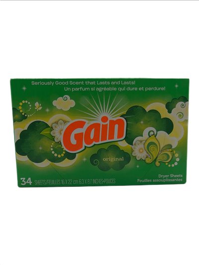 27704 - Gain Dryer Sheets, Original - 34ct (Case of 12) - Box:  - Loc: C1