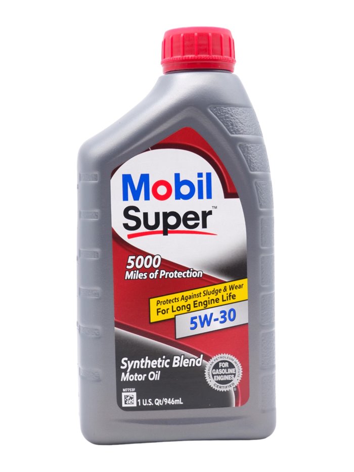 29365 - Mobil Super 5000 miles Motor Oil 5W-30 1Quart - (Case of 6) 124404 - Box:  - Loc: A5
