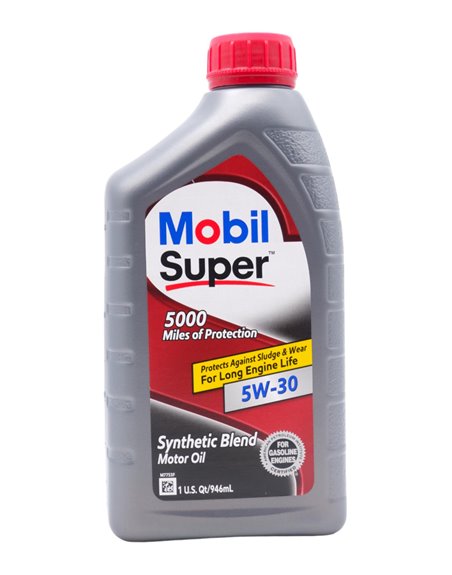 29365 - Mobil Super 5000 miles Motor Oil 5W-30 1Quart - (Case of 6) 124404 - Box:  - Loc: A5