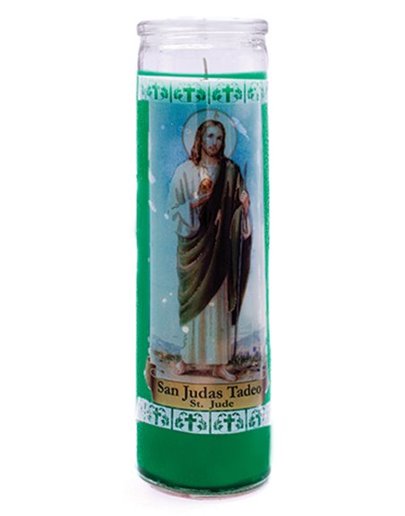 8829 - Candle St. Jude Green - (Case of 12) - Box:  - Loc: H10