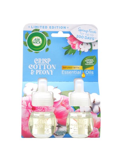 29429 - Air Wick Essential Oils Refill, Crisp Cotton & Peony - 2ct/19ml. (Case of 5) - Box:  - Loc: I7