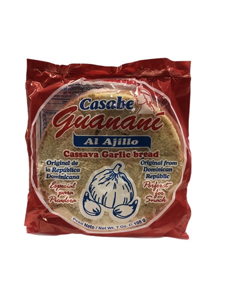 7255 - Guanani Cassava Bread Garlic - 10 oz. (Case of 10) - Box:  - Loc: N13