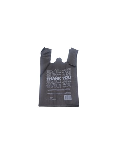 27903 - Non-Wove Vest Bag Black 1/8 200ct ( 11X5X18.5" ) - Box:  - Loc: C12