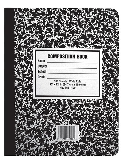 7366 - Notebook Composition - 100 Sheets - Box:  - Loc: J6