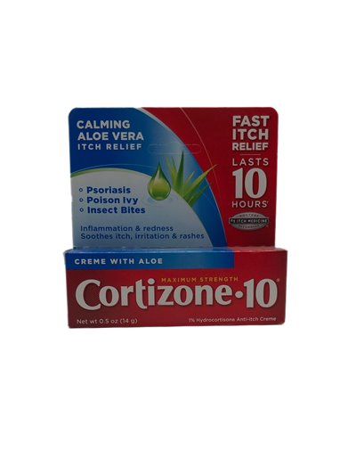 27922 - Cortizone - 10 Maximum Strength Anti-Itch Creme - 0.25  oz - Box:  - Loc: N0