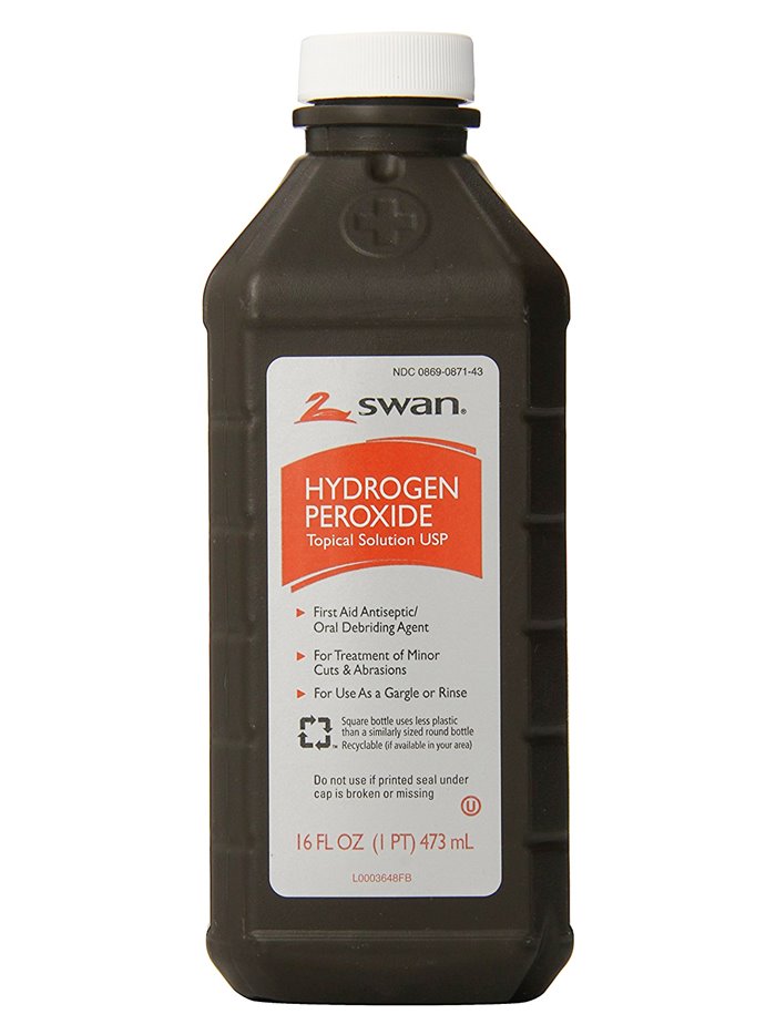 7382 - Swan Hydrogen Peroxide ( Agua Oxigenada ) - 16 fl. oz. (Case of 12) - Box:  - Loc: J3