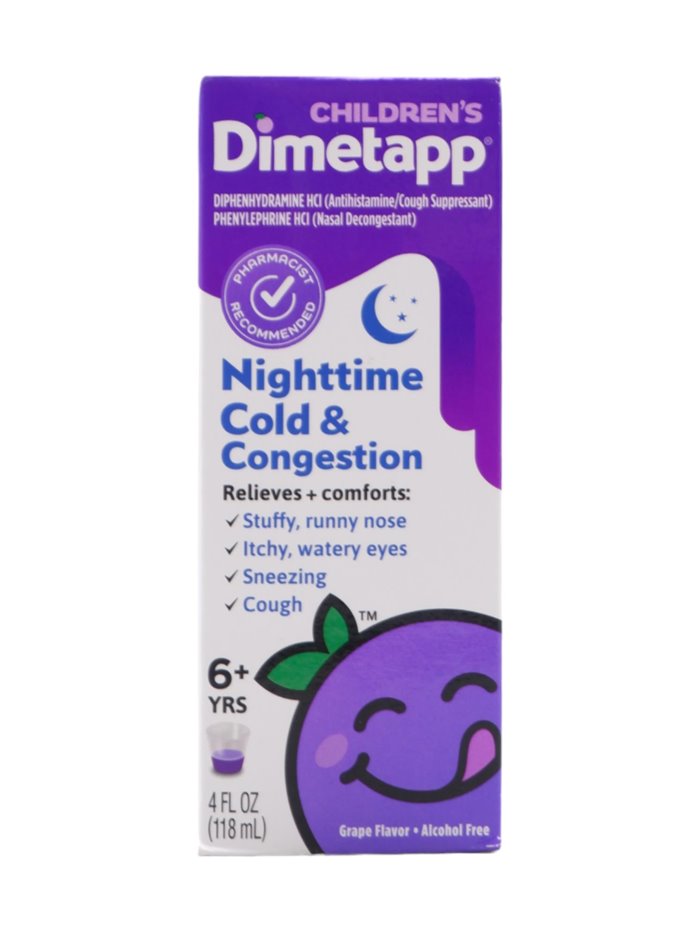 27980 - Dimetapp Children's Cold & Congestion Night - 4 fl. oz. - Box:  - Loc: K3