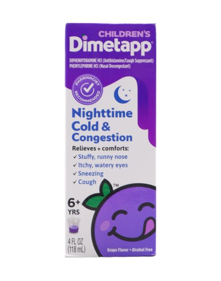 27980 - Dimetapp Children's Cold & Congestion Night - 4 fl. oz. - Box:  - Loc: K3