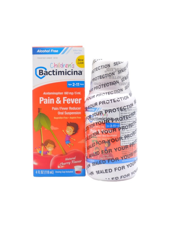 27993 - Bactimicina Children's Pain & Fever - 4 fl. oz. - Box:  - Loc: K3