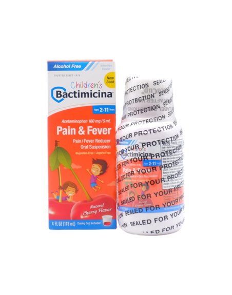 27993 - Bactimicina Children's Pain & Fever - 4 fl. oz. - Box:  - Loc: K3